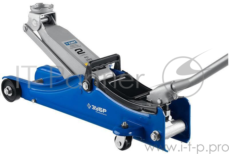 Домкрат ЗУБР 43058-2 гидравлический подкатной t55 2т 80-380мм профессионал