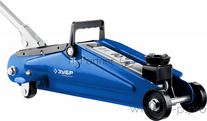 Домкрат ЗУБР 43052-2-K гидравлический подкатной t50 2т 130-380мм в кейсе профессионал