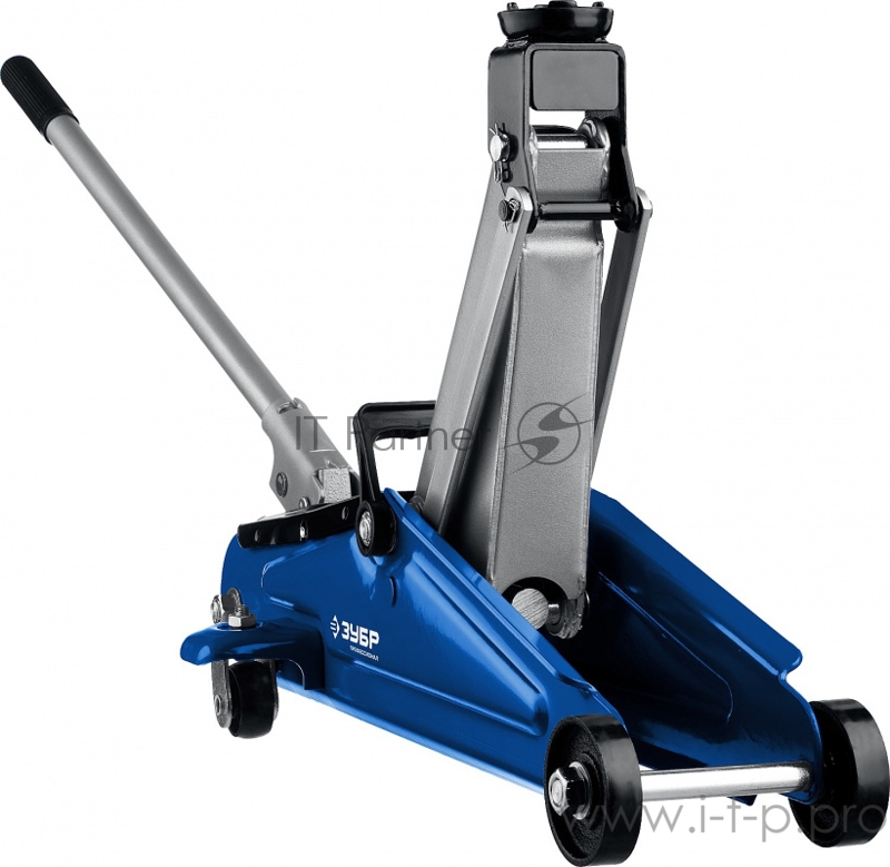 Домкрат ЗУБР 43052-2-K гидравлический подкатной t50 2т 130-380мм в кейсе профессионал