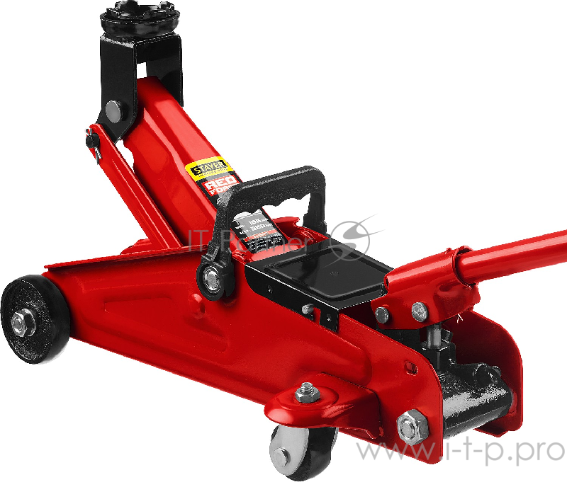 Домкрат STAYER 43152-2 RED FORCE гидравлический подкатной, 2т, 125-320мм