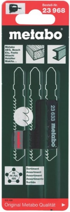 полотна для лобзика, принадлежности Metabo 623968000 Набор пилок 3шт. (T101B, T144D, T118A)