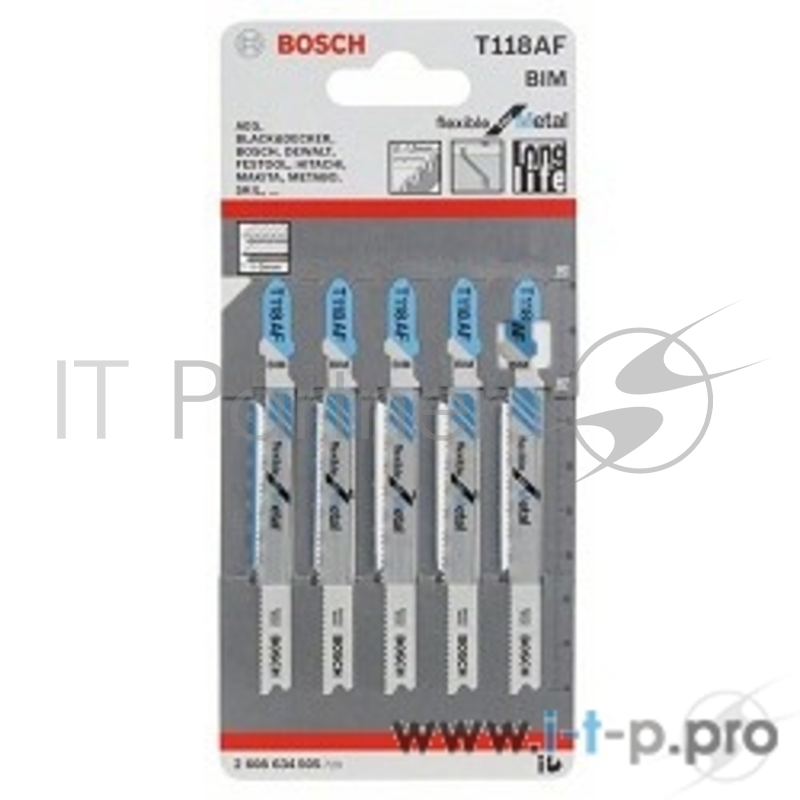 Bosch Bosch 2608634505 5 ЛОБЗИКОВЫХ ПИЛОК T 118 AF, BIM