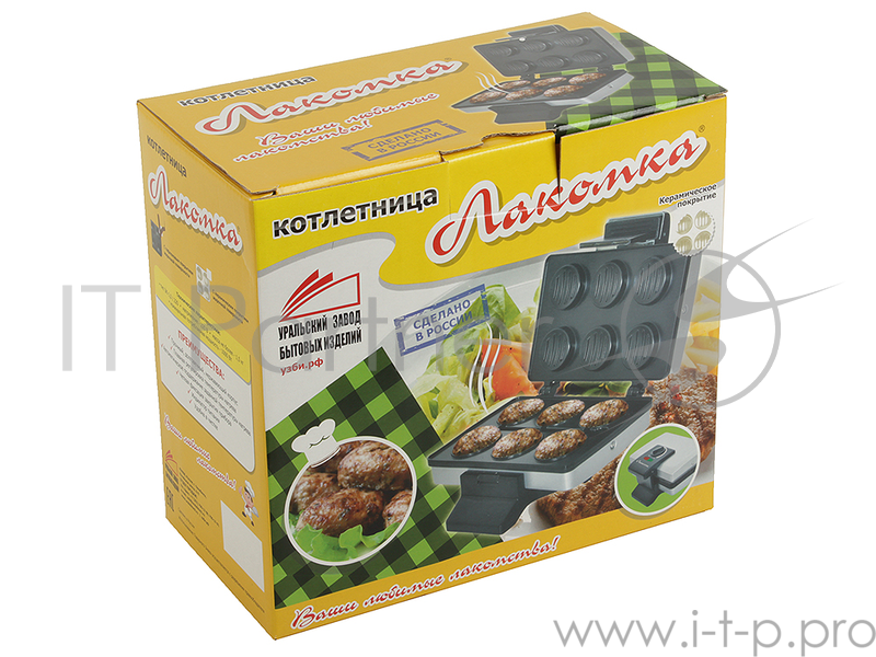 Вафельница Лакомка - котлетница ЭК-1, 1000 Вт., тефлоновое покрытие., цвет. упак. г. Челябинск