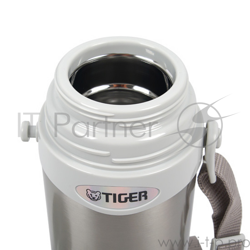 Термос классический Tiger MBI-A100 Clear Stainless, 1,0 л (нержавеющая сталь, цвет серебристый с черным, горловина 4,5см, крышка-кружка, регулируемый