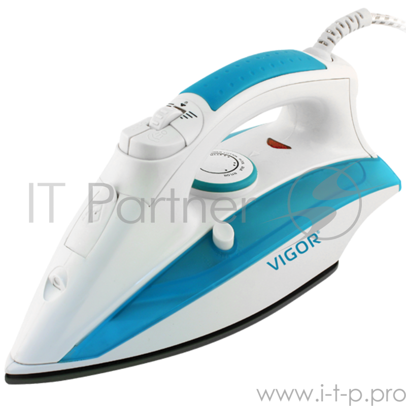 Утюг Vigor HX-4037 керамическое покрытие подошвы, мощность 2200 Вт, пар, 250 мл