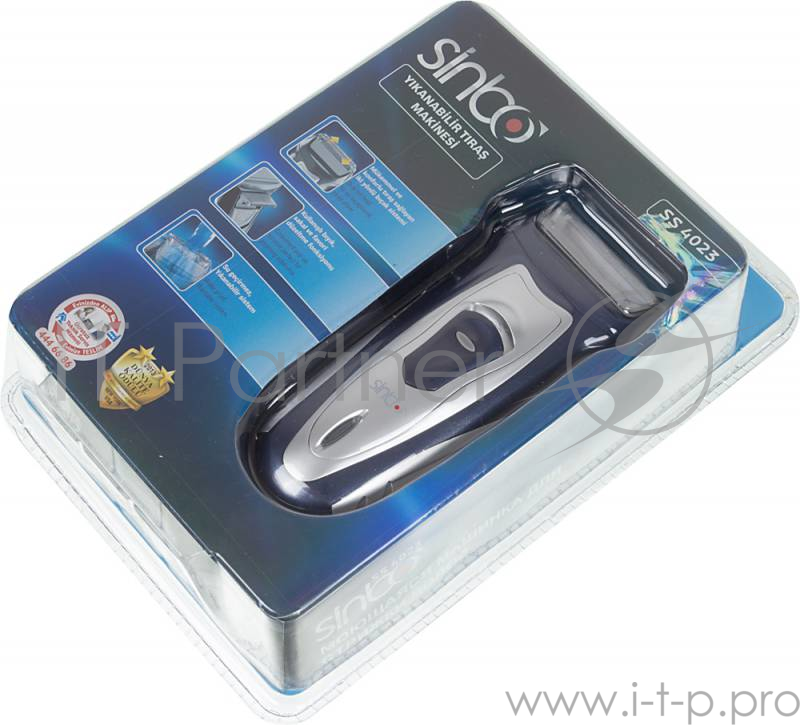 Бритва сетчатая Sinbo SS-4023 реж.эл.:2 питан.:аккум. синий