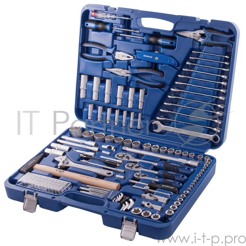 Набор инструмента КОБАЛЬТ 010108-130 универсальный 1/4'', 3/8'' и 1/2'' 130предм. кейс