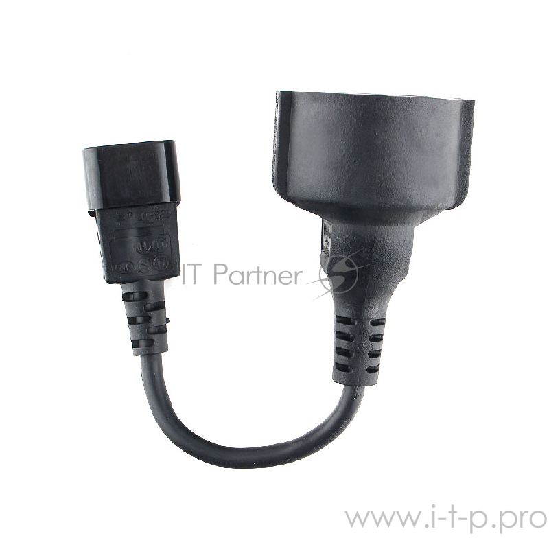 Кабель-переходник питания IEC->EURO Gembird Cablexpert PC-SFC14M-01 (0.15м)