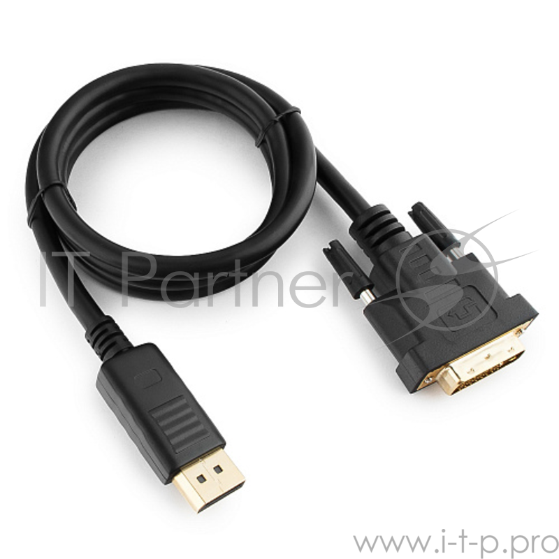 Кабель-переходник DisplayPort<->DVI Gembird Cablexpert CC-DPM-DVIM-1M, позолоченные контакты (1.0м)