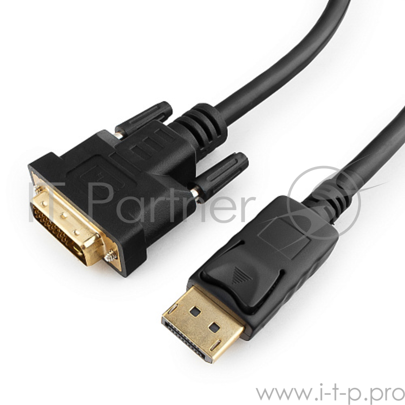 Кабель-переходник DisplayPort<->DVI Gembird Cablexpert CC-DPM-DVIM-1M, позолоченные контакты (1.0м)