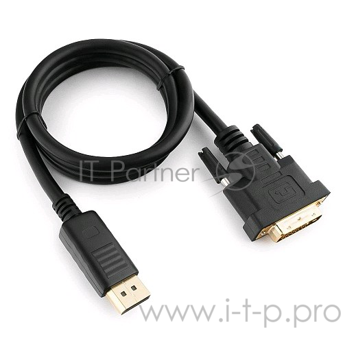 Кабель-переходник DisplayPort<->DVI Gembird Cablexpert CC-DPM-DVIM-1M, позолоченные контакты (1.0м)