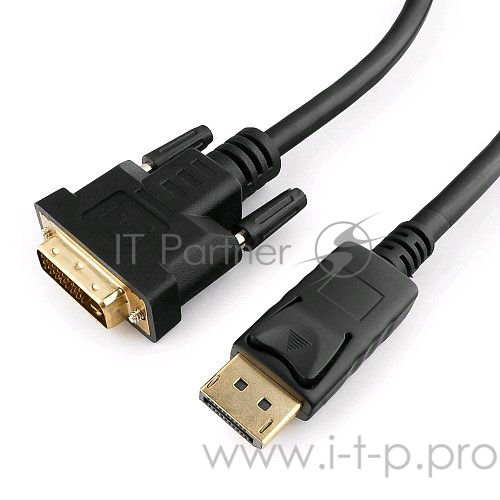 Кабель-переходник DisplayPort<->DVI Gembird Cablexpert CC-DPM-DVIM-1M, позолоченные контакты (1.0м)