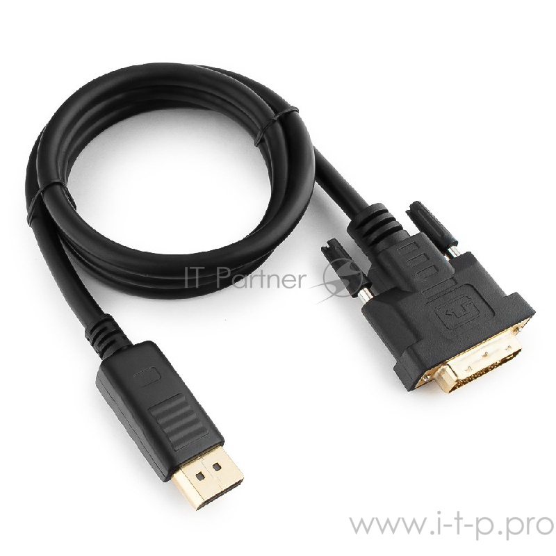 Кабель-переходник DisplayPort<->DVI Gembird Cablexpert CC-DPM-DVIM-1M, позолоченные контакты (1.0м)
