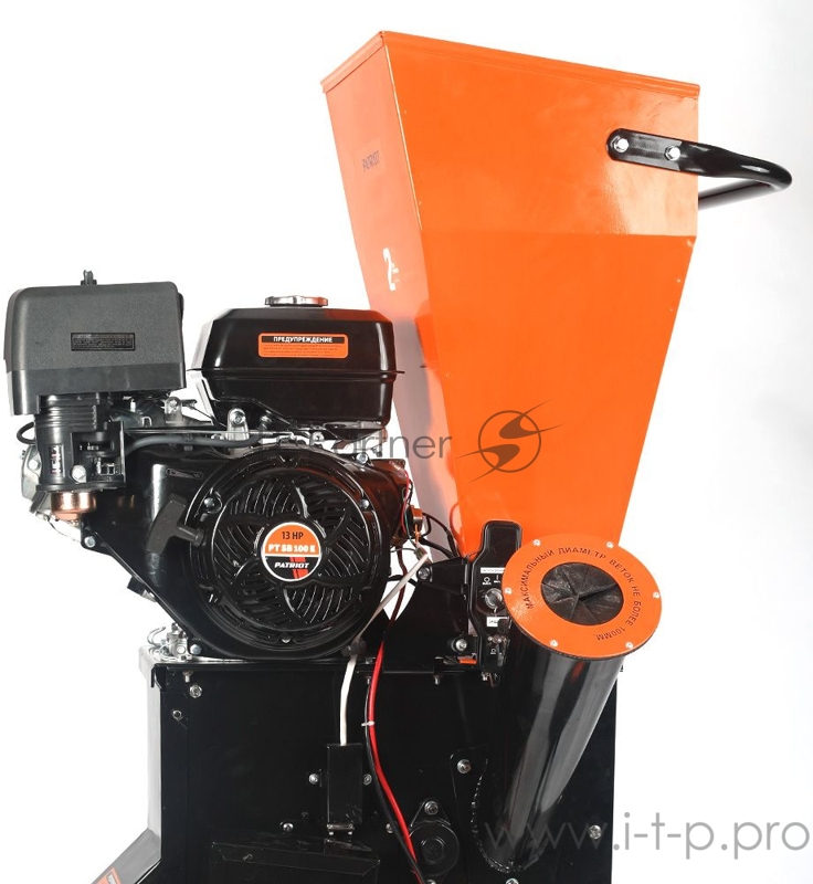 Измельчитель PATRIOT PT SB 100E 13лс 4ткт 3600об/мин макс4''(101м) 16ножей16 раструб/мусора160мм