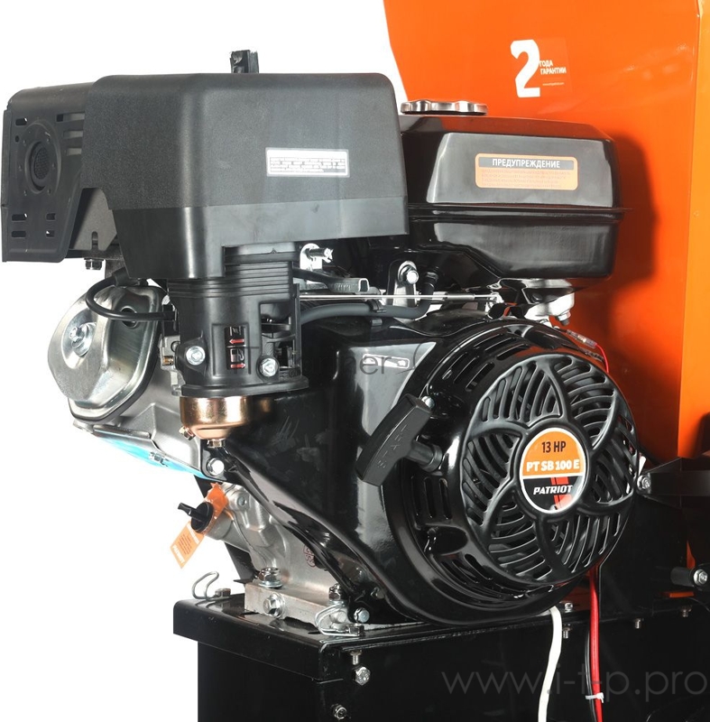 Измельчитель PATRIOT PT SB 100E 13лс 4ткт 3600об/мин макс4''(101м) 16ножей16 раструб/мусора160мм