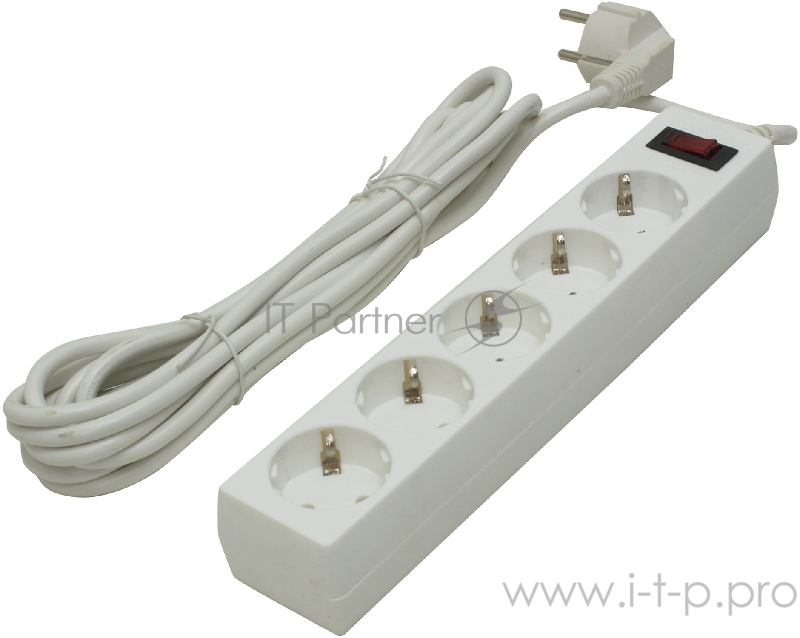 Сетевой фильтр Defender Surge protector ES (5 розеток евр.) 5 m, white (упаков. пакет)