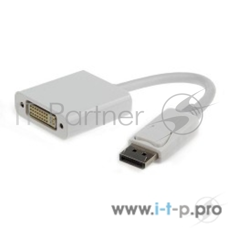 Кабель-переходник DisplayPort->DVI(F) Gembird Cablexpert A-DPM-DVIF-002-W (0.20м)