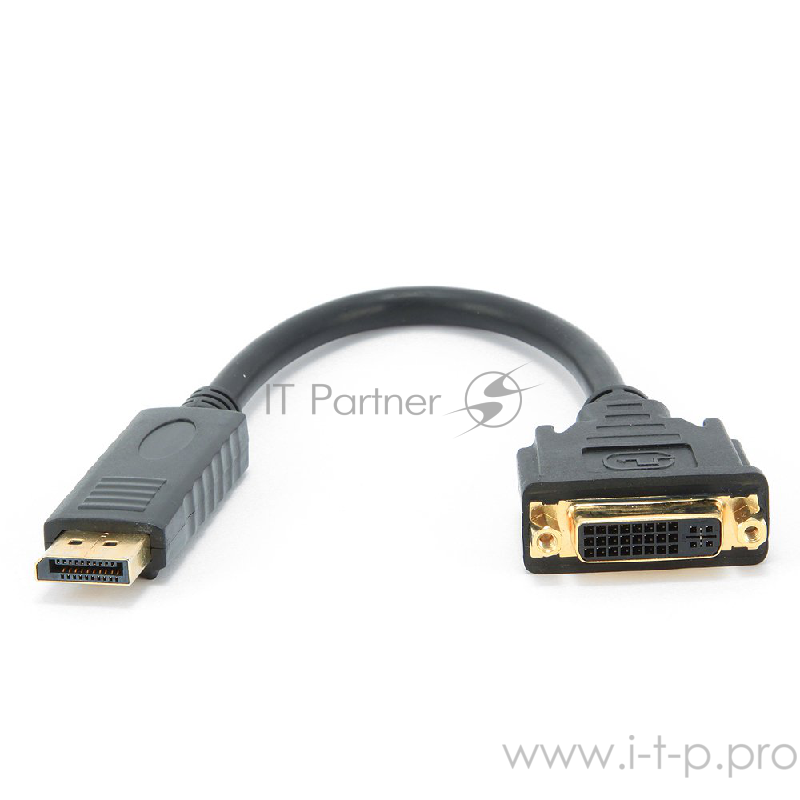 Кабель-переходник DisplayPort->DVI(F) Gembird Cablexpert A-DPM-DVIF-002-W (0.20м)