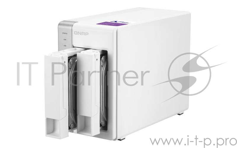 Дисковый массив QNAP TS-231P Сетевое хранилище 2xHDD Hot-Plug 3.5