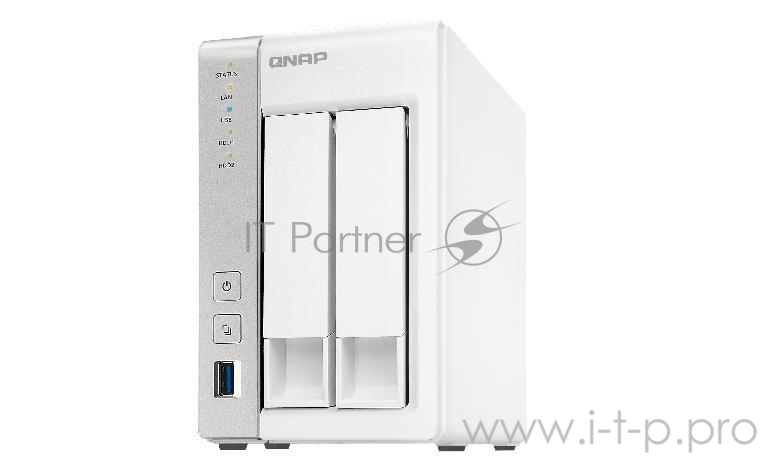 Дисковый массив QNAP TS-231P Сетевое хранилище 2xHDD Hot-Plug 3.5