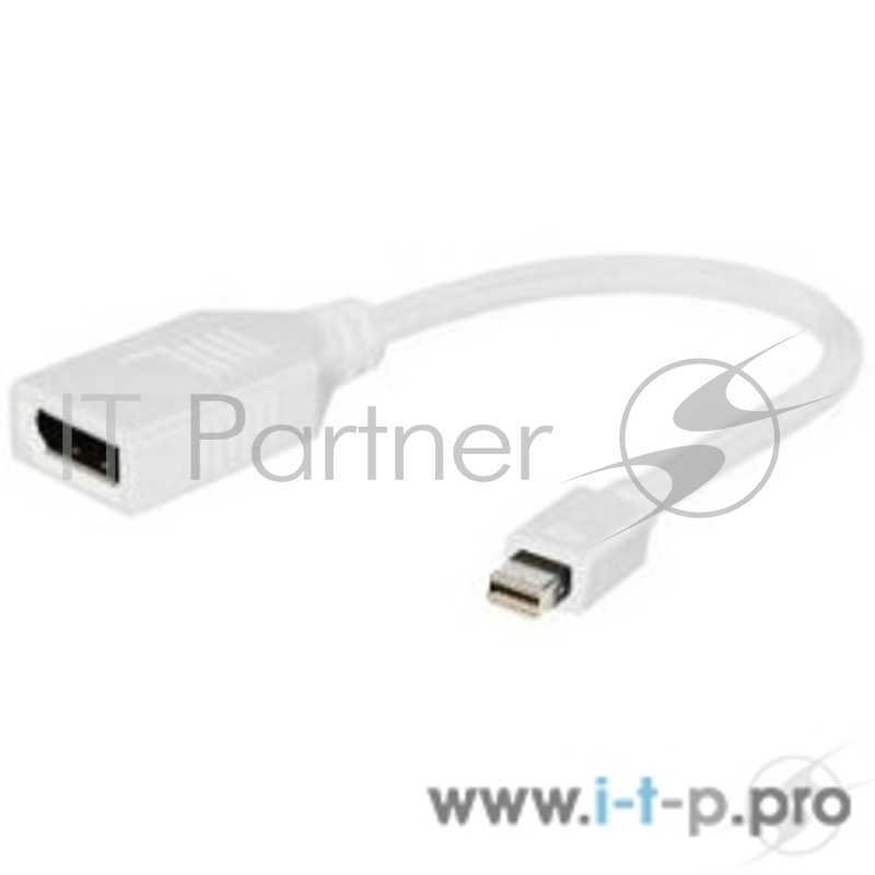 Переходник Gembird Переходник miniDisplayPort - DisplayPort, 20M/20F, длина 16см, белый (A-mDPM-DPF-001-W)