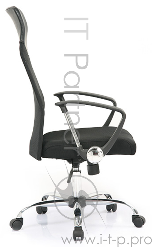 Кресло руководителя COLLEGE H-935L-2 Черный ткань, сетчатый акрил, 120 кг, крестовина хромированный металл, подлокотники черный пластик. (ШxГxВ), см 7