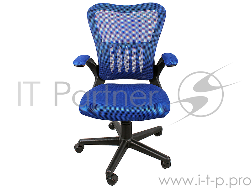 Кресло офисное COLLEGE HLC-0658F, синий, ткань, сетчатый акрил, 120 кг, крестовина и подлокотники черный пластик. (ШxГxВ), см 60.5x55x93-102.5