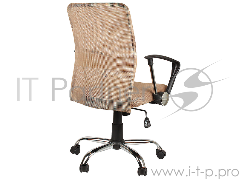 Кресло офисное COLLEGE H-8078F-5 Бежевый, ткань, сетчатый акрил, 120 кг, крестовина хром/металл, подлокотники пластик. (ШxГxВ), см 58x58x92-102