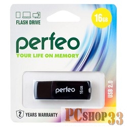 Носитель информации Perfeo USB Drive 16GB C09 Black PF-C09B016