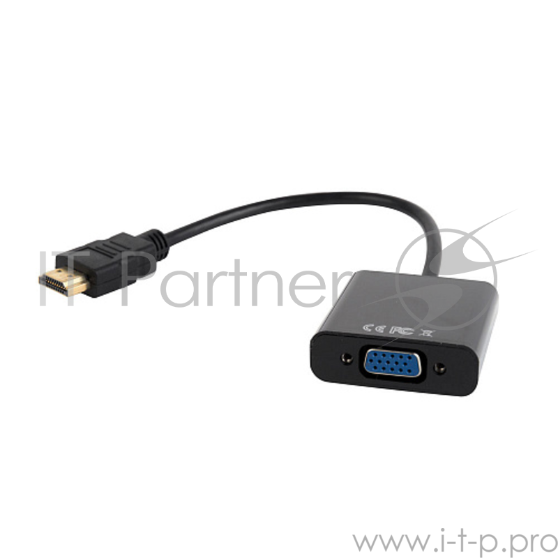 Кабель-переходник HDMI->D-Sub(F)+аудио Gembird Cablexpert A-HDMI-VGA-03 (0.15м)