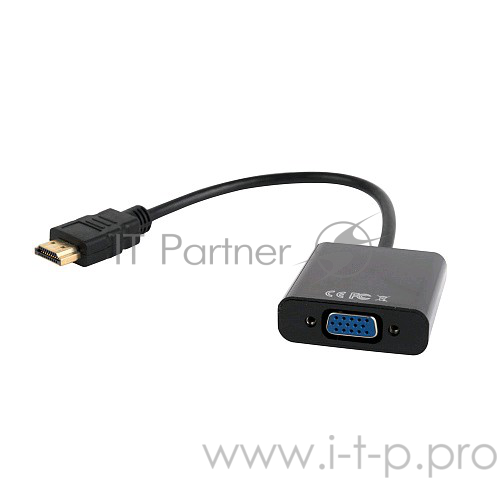 Кабель-переходник HDMI->D-Sub(F)+аудио Gembird Cablexpert A-HDMI-VGA-03 (0.15м)