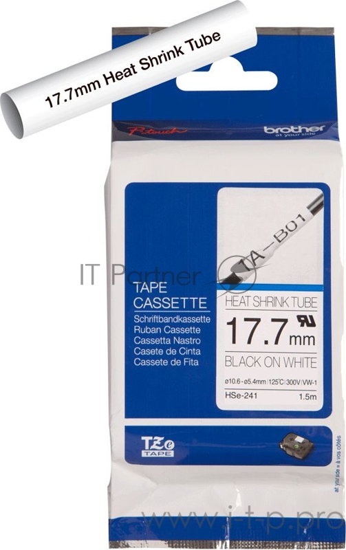 Трубка термоусадочная HSE-241 (17,7 мм x 1,5 м черн/бел)