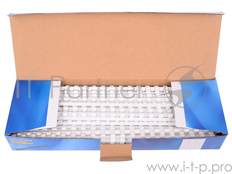 Пружины для переплета пластиковые Office Kit 4.5мм (на 2-15 листов) белый (100шт) (BP2135)