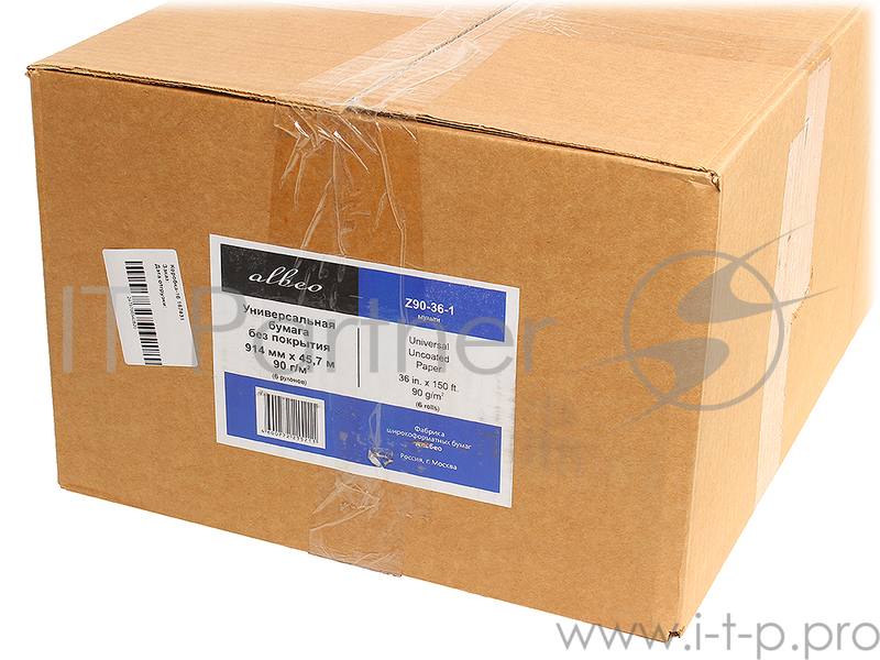 Бумага Albeo InkJet Paper, для плоттеров, универсальная, в рулонах, втулка 50,8 мм, белизна 146%, ширина рулона/длина/плотность Мультипак, 6 рулонов (