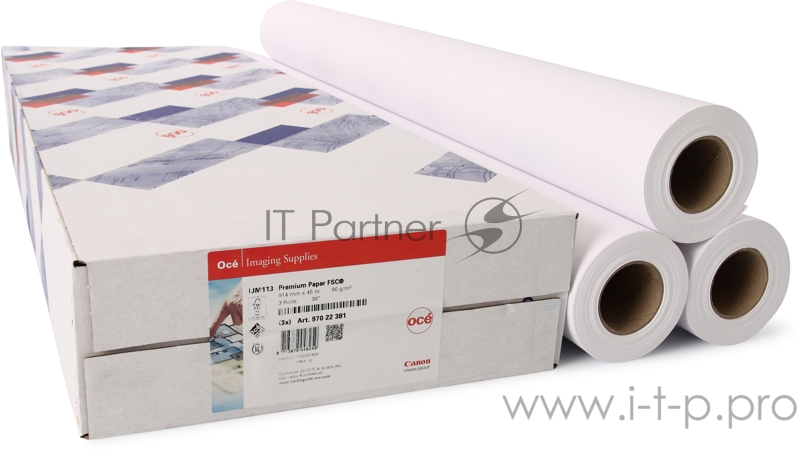 Бумага IJM113 Premium90 45x0,914 3P FSC