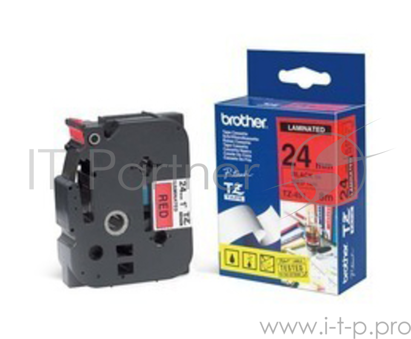 Наклейка ламинированная TZ-E451 (24 мм черн/красн)