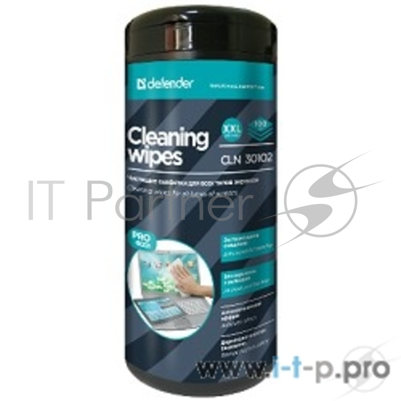 Чистящие средства DEFENDER CLN 30 102 Влажные чистящие салфетки в пласт. тубе, 110шт.