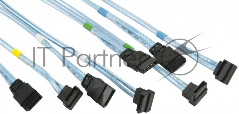 Кабель SuperMicro CBL-0180L-01 SATA Set of 4pcs Round Straight-Right Angle 70/59/48/38cm