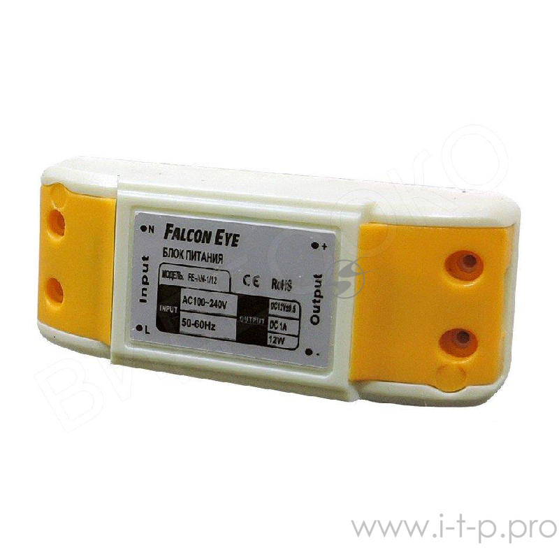 Блок питания Falcon Eye FE-AN-1/12 Входное напряжение 87-264V, Выходное 12V, Номинальный ток 1A