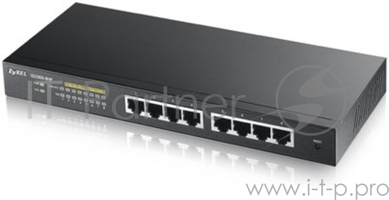 Сетевое оборудование ZyXEL GS1900-8HP Интеллектуальный High Power PoE-коммутатор Gigabit Ethernet с 8 разъемами RJ-45