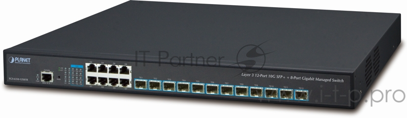 Управляемый коммутатор Planet L2+ 24-Port 10/100/1000T 802.3at POE+ plus 4-port 10G SFP+ Managed Switches with HardwLayer 3 12-Port 10G SFP+ + 8-Port 10/100/1000T Stackable Managed Switch with Dual 100~240V AC Redundant Power