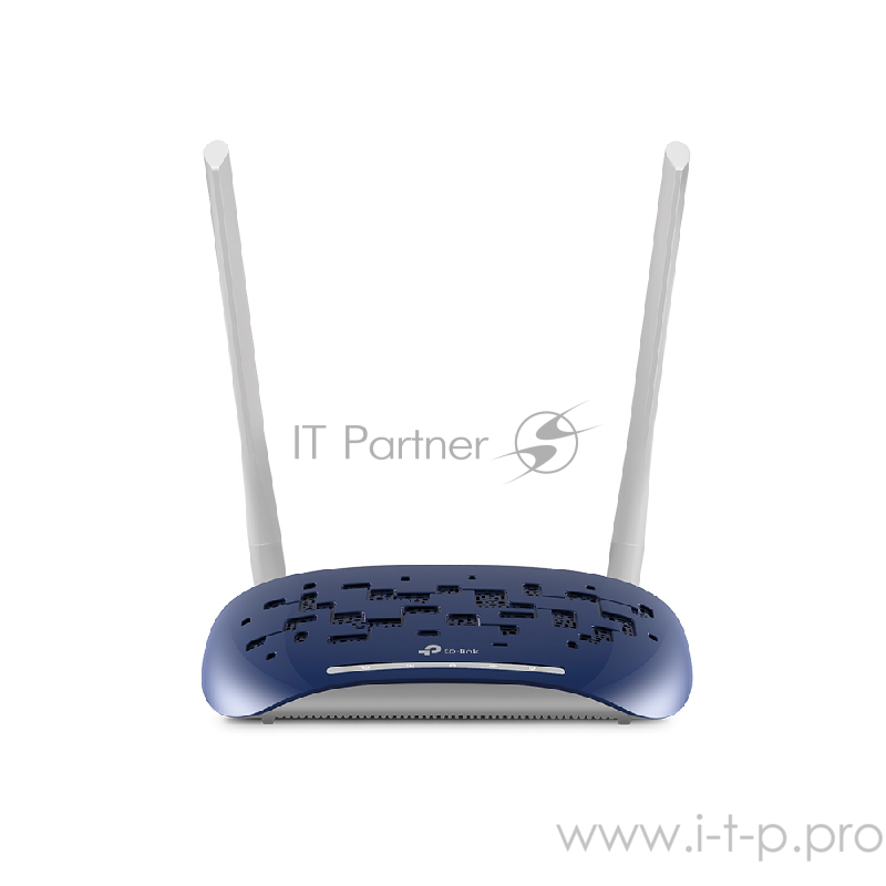 Маршрутизатор TP-Link VDSL/ADSL 300Mbps Wi-Fi VDSL/ADSL Modem Router, 802.11b/g/n, 300Mbps at 2.4GHz, 4 FE LAN ports, 2 fixed antennas, Clound Support, with VDSL splitter, Annex A/B