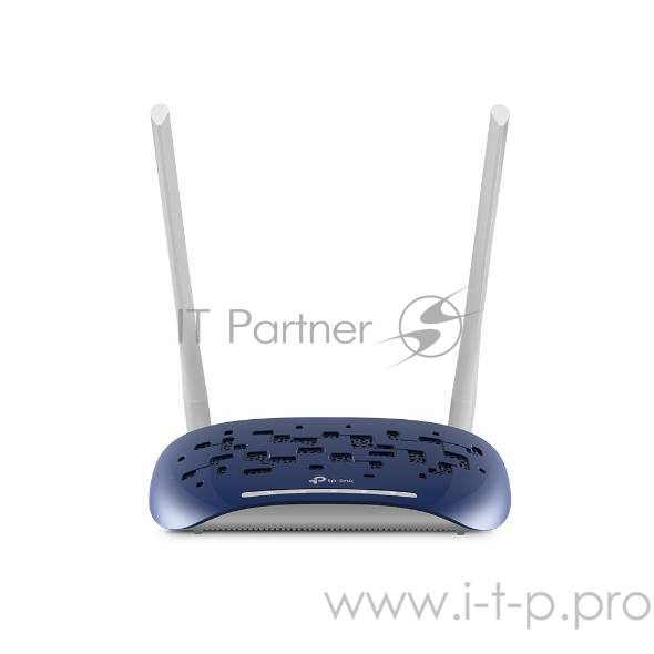 Маршрутизатор TP-Link VDSL/ADSL 300Mbps Wi-Fi VDSL/ADSL Modem Router, 802.11b/g/n, 300Mbps at 2.4GHz, 4 FE LAN ports, 2 fixed antennas, Clound Support, with VDSL splitter, Annex A/B