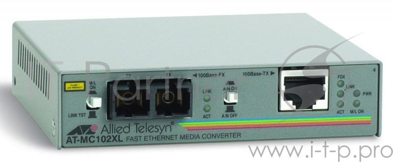 Медиаконвертер Allied Telesis AT-MC102XL-60 100TX RJ-45 to 100FX SC Fast Ethernet