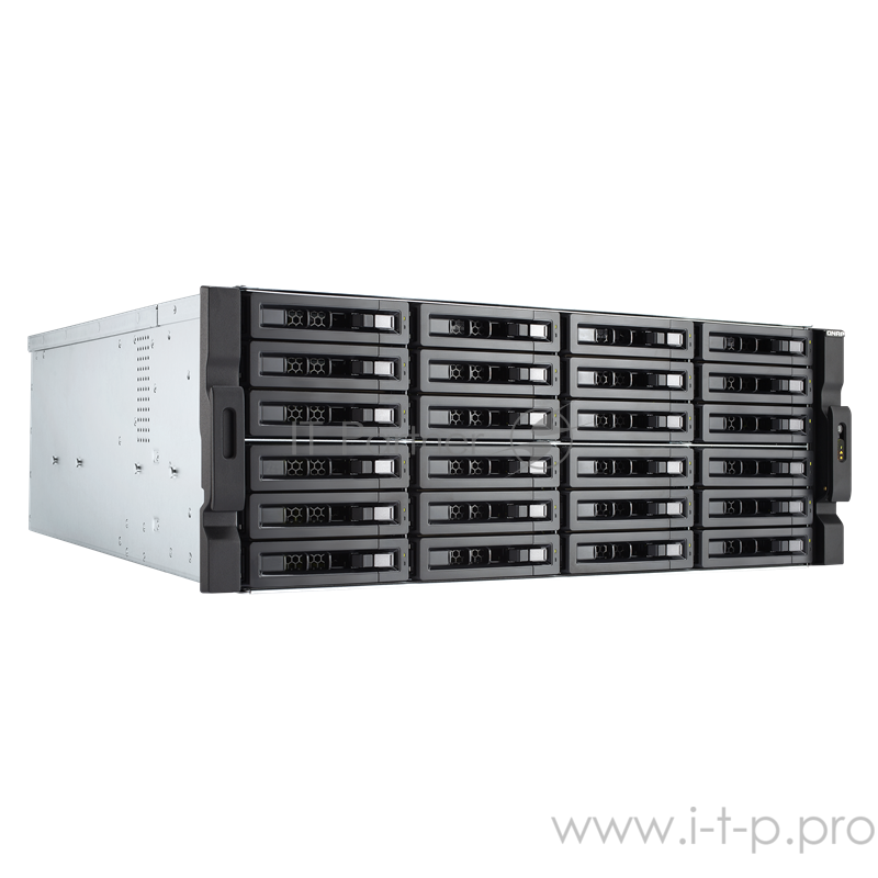 Сетевое хранилище без дисков SMB QNAP TVS-2472XU-RP-i5-8G 24-Bay NAS, Intel Core i5-8500 6-core 3.0 GHz (up to 4.0 GHz), 8 GB UDIMM DDR4 (2 x 4GB), 24x 2.5