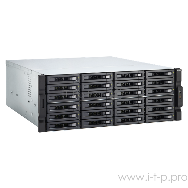 Сетевое хранилище без дисков SMB QNAP TVS-2472XU-RP-i5-8G 24-Bay NAS, Intel Core i5-8500 6-core 3.0 GHz (up to 4.0 GHz), 8 GB UDIMM DDR4 (2 x 4GB), 24x 2.5
