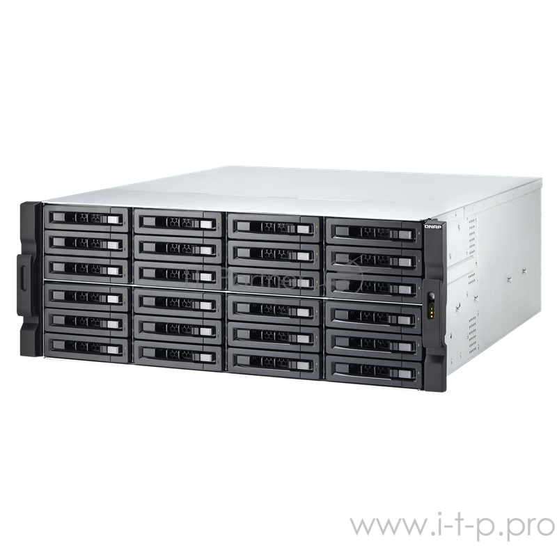 Сетевое хранилище без дисков SMB QNAP TVS-2472XU-RP-i5-8G 24-Bay NAS, Intel Core i5-8500 6-core 3.0 GHz (up to 4.0 GHz), 8 GB UDIMM DDR4 (2 x 4GB), 24x 2.5