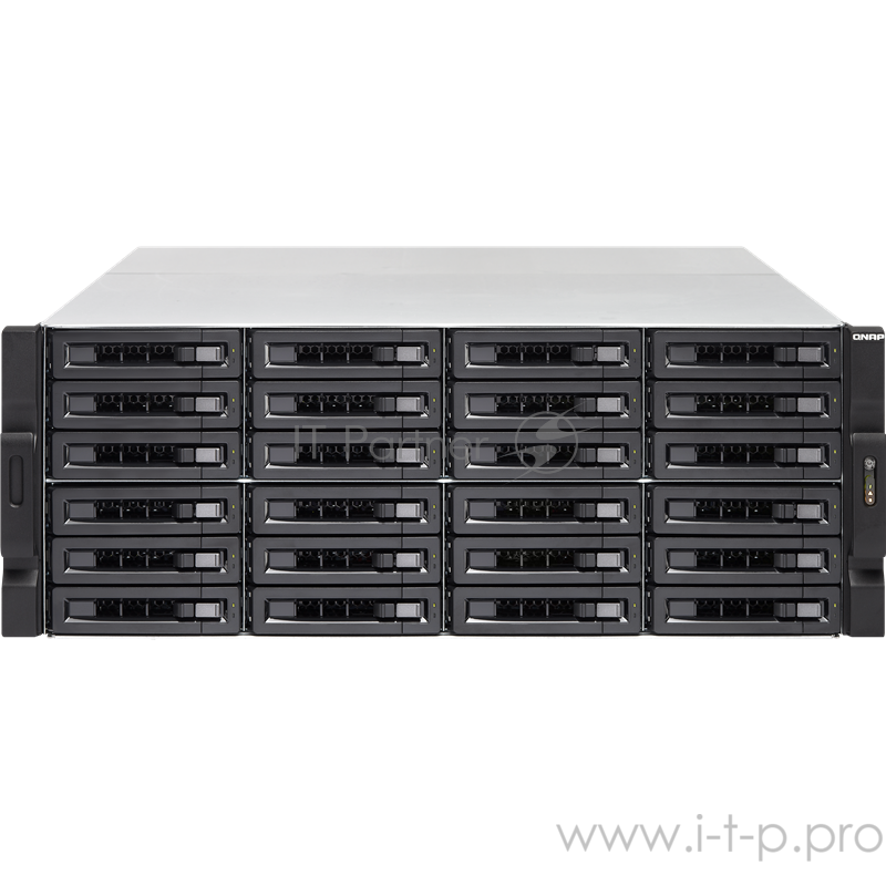 Сетевое хранилище без дисков SMB QNAP TVS-2472XU-RP-i5-8G 24-Bay NAS, Intel Core i5-8500 6-core 3.0 GHz (up to 4.0 GHz), 8 GB UDIMM DDR4 (2 x 4GB), 24x 2.5