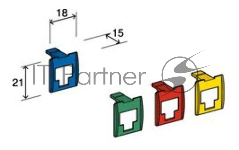 Вставка 3M 7000078623 шир.18мм выс.21мм зеленый (упак.:8шт)