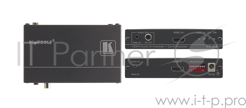 Преобразователь Kramer FC-69 Эмбеддер/де-эмбеддер аудио в/из сигнала HDMI поддержка 4К60 4:2:0